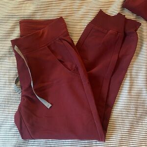 Figs Burgundy Zamora joggers